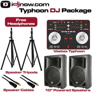Vestax Typhoon Complete DJ System with Powered Speakers