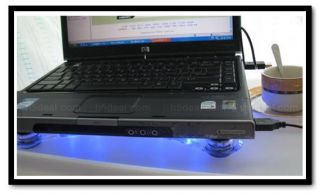 USB 3 LED Fan Light Laptop Notebook Cooler Cooling Pad