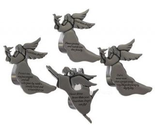 Set of 4 Guardian Angel Auto Visor Clips by Catherine Galasso