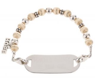 Laurens Hope Gold & Silver Bead Medical ID Bracelet from Gold Violin 