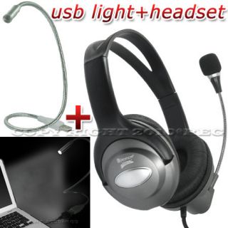 Notebook USB LED Light PC Headphone Microphone Earphone