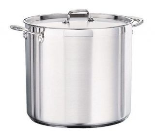 Tramontina 24 qt Pro. Covered Stock Pot with Stainless Lid —