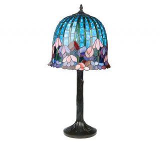 Peng Stained Glass Bell Shade 28 inch Table Lamp —