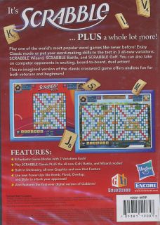 SCRABBLE PLUS Crossword Board Game for Windows XP/Vista PC   Brand New