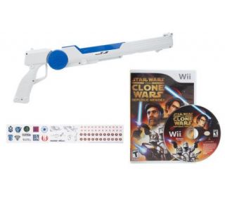 Wii Star Wars Clone Trooper Blaster & Clone Wars Game —