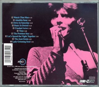 David Bowie Aladdin Sane Ryko CD 1990 Original 1st Pressing