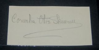 Author Actress Cornelia Otis Skinner Signed Page and Great Print D