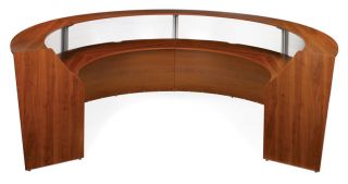 1pc Oval Round Modern Contemporary Office Reception Desk of Map R4