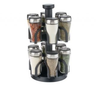 Revolving Spice Rack with 12 Glass Jars and Spices   K37031