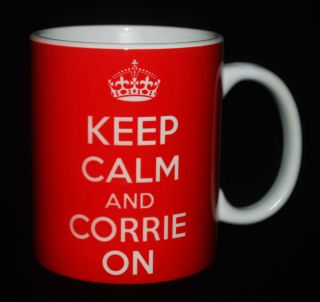 Keep Calm and Corrie on Carry on Gift Mug Cup Coronation Street Ken
