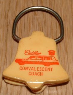 Vintage 1960 70s Cadillac Hearse Ambulance Convalescent Coach Key Ring