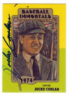 1980 Baseball Immortals Autograph Auto Jocko Conlan 143