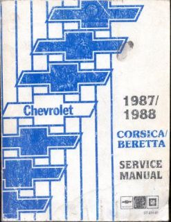 1987 1988 Chevrolet Corsica Beretta Factory Shop Service Manual