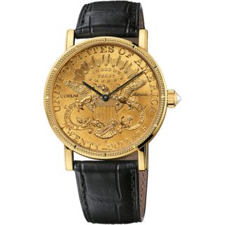 Corum Heritage Double Eagle Coin 24KT Gold Mens Watch 293 645 56 0001