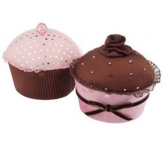 Set of 2 Cupcake Shaped Jewelry & Keepsake Boxes —