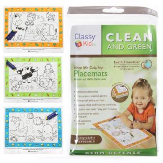 20 classy kid keep me coloring clean green placemats