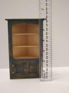Dollhouse Miniature Corner Cabinet Kitchen Dining Room Antique Artisan