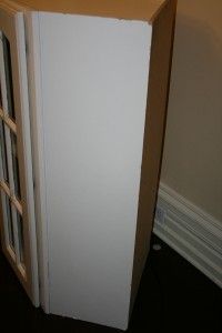 New Tall White Kitchen Corner Cabinet with Glass Door 42