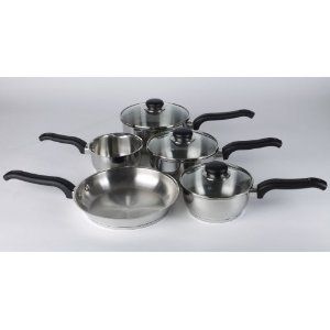  Cook Induction Hob Classic 5 Piece Stainless Steel Cookware Set