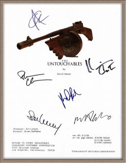 Kevin Costner Robert DeNiro Andy Garcia Signed x6 The Untouchables