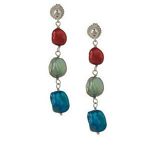 Honora Sterling Cultured Keshi Pearl Dangle Earrings —