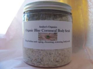 Organic Blue Cornmeal Scrub Exfoliate Anti Aging