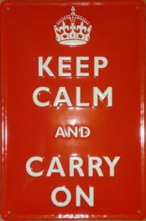 Keep Calm and Carry on Stay Cool Blech Schild 20x30cm