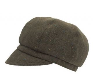 San Diego Hat Co. Womens Speckled Tweed Newsboy Cap —