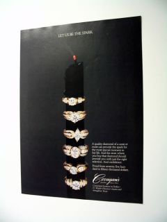 Corrigans Jewelers diamond jewelry 1985 print Ad