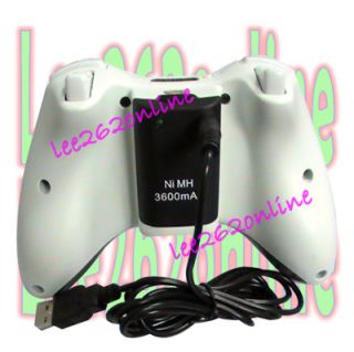 3600mAh Battery Pack Controller Charge for Xbox 360