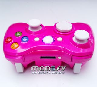 Modiify Custom Glossy Xbox 360 Controller (Pearlized Pink LED)