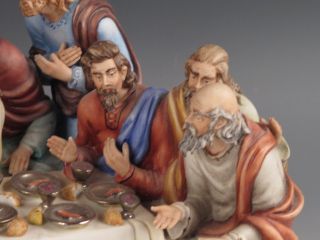 Capodimonte Last Supper Religious Porcelain Figurine by Cortese