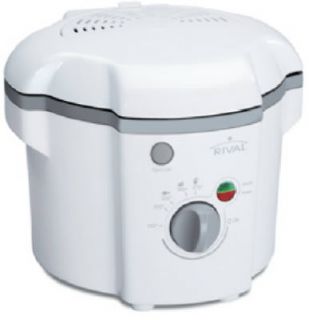 White Rival® 1 Liter Cool Touch 120V Electric Deep Fryer