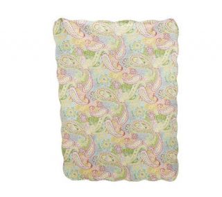 Cabana Paisley 45 x 58 Quilted Throw by Valerie   H195160