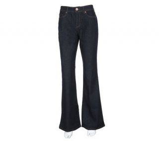 Susan Graver Boot Leg 5 pocket Denim Jeans   Petite   A226145