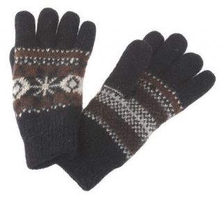 ComforTemp Wool Blend Fleece Lined StretchJacquard Gloves —