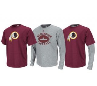 NFL Washington Redskins Short & Long Sleeve Thermal Shirt Set