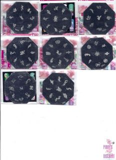 Image Plate for Nail Stamp Stamper Stainless Steel 9 Design Disk Nail