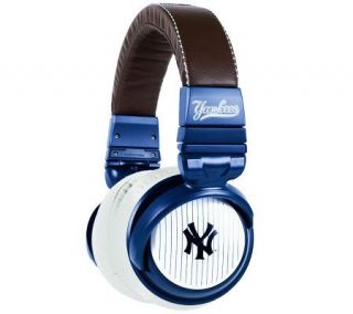 New York Yankees Over The Ear Headphones with In Line Mic —