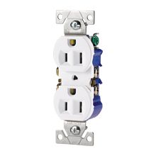 New Cooper Wiring Devices 270W White Standard Duplex Receptacle