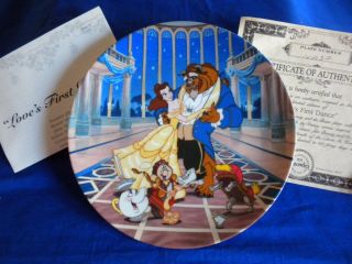Disneys Beauty and the Beast Plate LOVE’S FIRST DANCE 1992