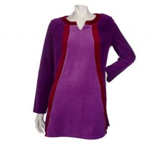 LifeStyle by Legacy Velour A Line Tunic with Pockets   A95549