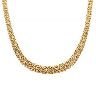 18 Graduated Mirror Byzantine Necklace 14K Gold, 19.8g   J275748