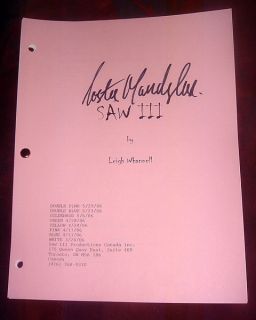 costas mandylor hoffman autographed saw 3 script