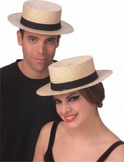 Straw Skimmer Sailor Hats Straw Skimmer Boater Costume Hat Medium