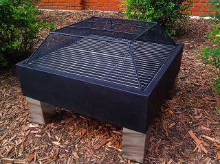 Square Hot Spot Fire Pit with Cooking Grates