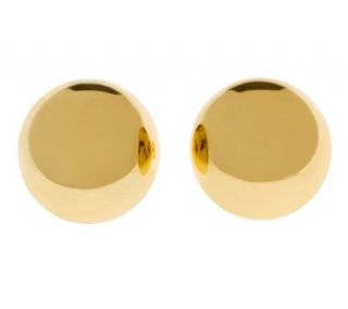 Veronese 18K Clad Polished 20mm Round Button Earrings   J302451
