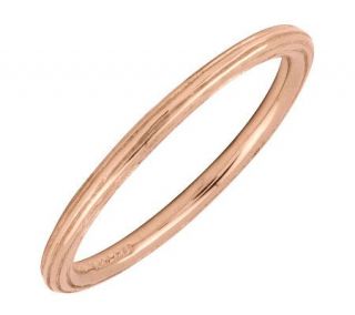 Simply Stacks 18K Rose Gold Plated Sterling Ring with Edging   J298846