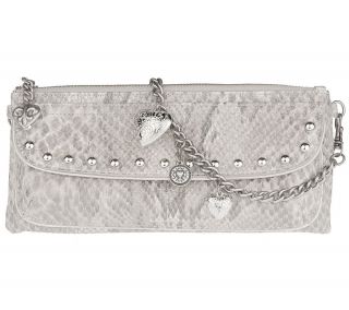 KathyVanZeeland Uptown Girl Python Print Clutch Wallet —