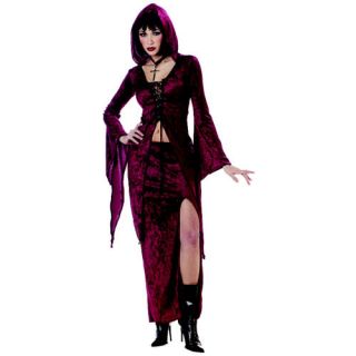 Gothic Medieval Vampire Countess Red Hooded Robe Halloween Costume Sz